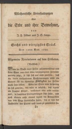 Sechs und vierzigstes Stück