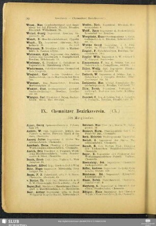 IX. Chemnitzer Bezirksverein.