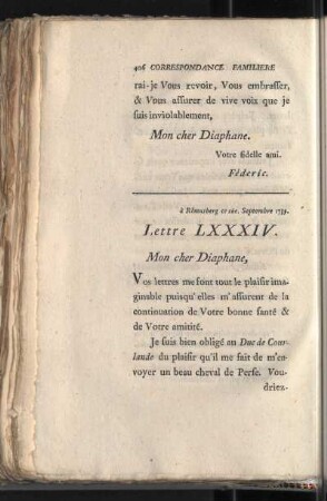 Lettre LXXXIV.
