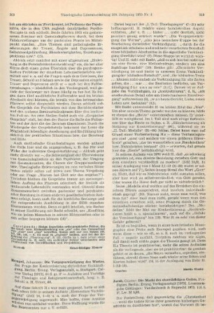 310-312 [Rezension] Jacob, Günter, Die Macht des ohnmächtigen Gottes