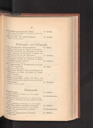 Philosophie und Pädagogik.
