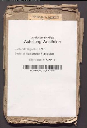 Grenze zwischen dem Großherzogtum Berg und der Mairie Senden.