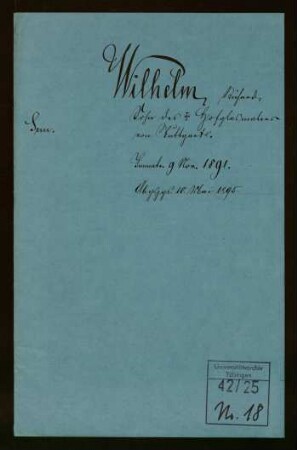 Wilhelm, Richard [(Richard Emil)] * 10.5.1873