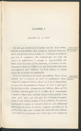 Chapitre I. Caractère de la vente