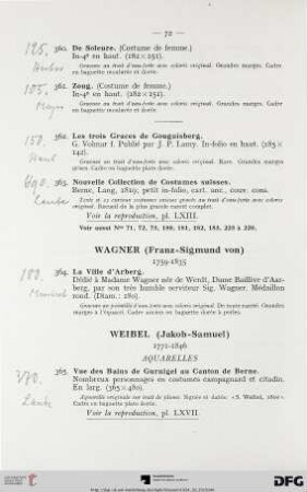 Weibel (Jakob-Samuel) 1771-1846 (Nr. 365-371