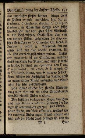 Fieber bey Entzündung der äusern Theile.