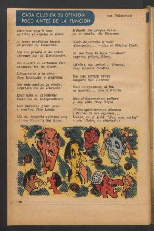 Cada club da su opinión poco antes de la función