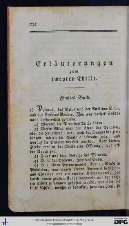 Erläuterungen zum zweyten Theile.