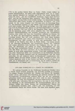 2: Aus der Sammlung G. v. Osmitz in Preszburg, [1]