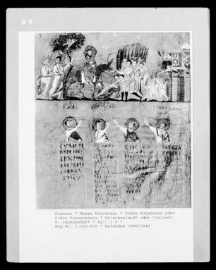 Codex Purpureus / Codex Rossanensis — Codex Purpureus / Codex Rossanensis, Folio fol. 1 vBuchseite