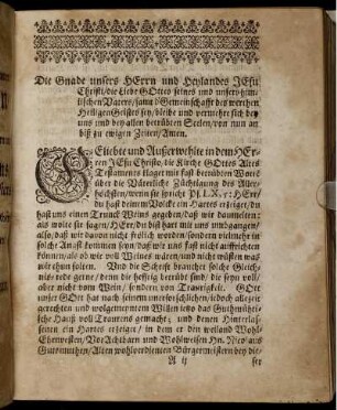 [Einleitung], "Textus" und [Beginn der Leichenpredigt]
