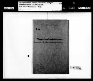 Reisekosten der oberen Hofbeamten: Dekretur von Rechnungen der oberen Hofbeamten und des Hoftheaterintendanten über eigene Reisekosten und sonstige derartige Ausgaben