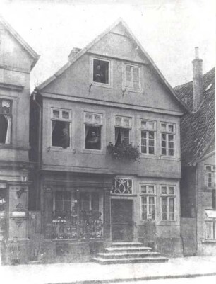 Krumme Str. 14 / Schuhmeister Conrad Grote. Detmold. Krumme Str. Papierabzug
