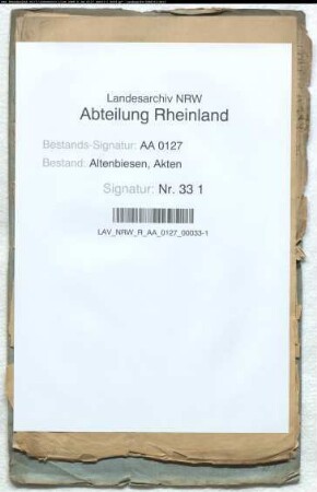 Einiges den der Kommende Siersdorf zugehörigen Lohbusch betreffend