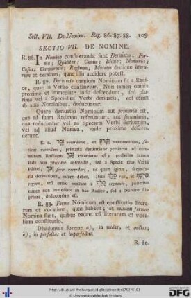 VII. De Nomine.