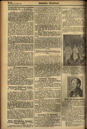 Zweite Ausgabe vom Donnerstag, den 30. April 1931.