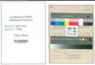 Entnazifizierung Alfred Voss , geb. 20.04.1889 (Postbeamter)