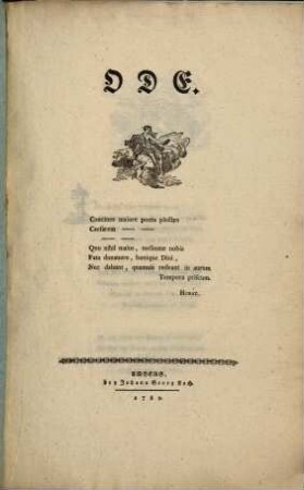 Ode auf Carl August Herzog von Bayern