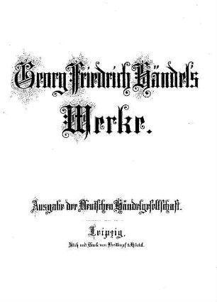 Georg Friedrich Händel's Werke, 4. Herakles : Oratorium
