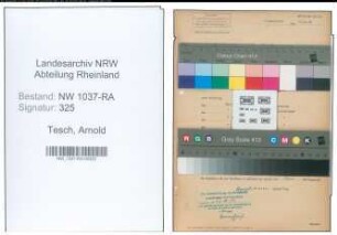 Entnazifizierung Arnold Tesch , geb. 07.10.1892 (Studienrat)