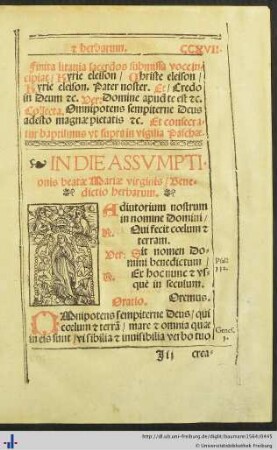 Benedictio herbarum in assumptio Mariae virginis