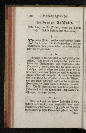 Siebenter Abschnitt. Das auszehrende Fieber, oder die Dürrsucht. (febris hectica oder Marasmus)