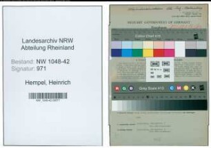 Entnazifizierung Heinrich Hempel , geb. 21.03.1908 (Vertreter)