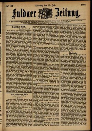 Ausgabe vom Dienstag, den 17. Juli 1888.