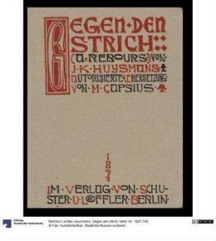 Huysmans: Gegen den Strich