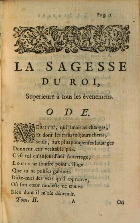 Odes De Mr. De La Motte : Avec Un Discours Sur la Poësie en général, & sur l'Ode en particulier. 2