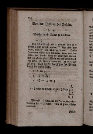 Von der Division der Brüche.