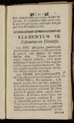 Elementum VII. Distantiarum Dimensio.