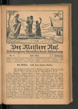 Nr. 3. Juli 1914. 6. Jahrgang