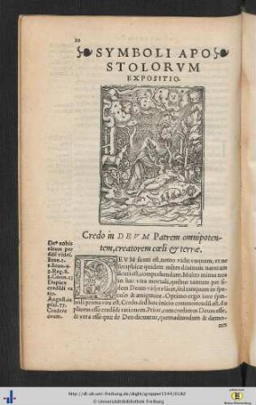 Symboli Apostolorum Expositio (mit Illustration auf erster Seite).