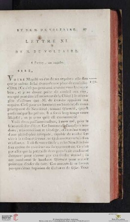 (Lettre XI - XX)