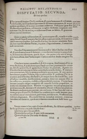 Disputatio Secunda. De bonis operibus.