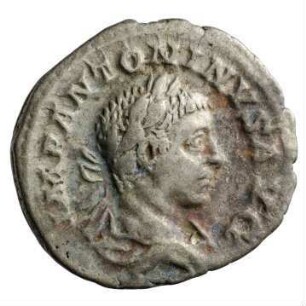 Münze, Denar, 219 n. Chr.