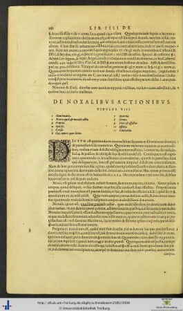 Titulus VIII. De Noxalibus Actionibus.