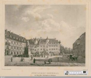 Schillers Denkmal : auf dem alten Schlossplatz in Stuttgart