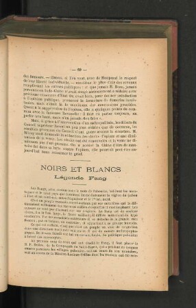 Noirs et Blancs. Légende Fang.
