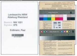 Entnazifizierung Paul Erdtmann, geb. 24.12.1901 (Schwimmeister)