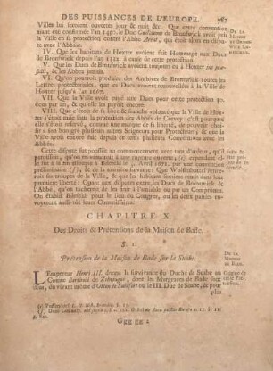 Chapitre X. Des Droits & Prétensions de la Maison de Bade.
