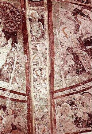 Biblische Szenen, thronende Madonna, Heilige