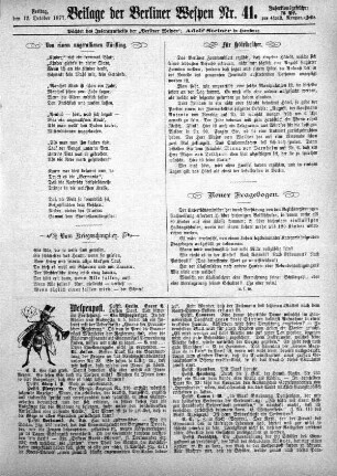 Beilage der Berliner Wespen Nr. 41