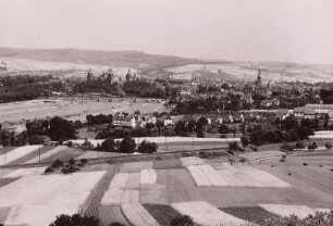 Aschaffenburg, Stadtansicht : Aschaffenburg. Blick auf das Stadtzentrum von Südsüdwest