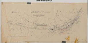Eudenberg, Gleisanschluss Basalt AG: Wegebau. Pergament beschädigt.
