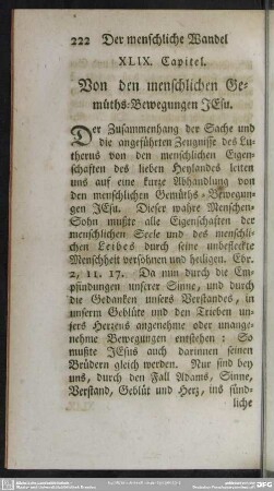 XLIX. Capitel. Von den menschlichen Gemüths-Bewegungen JEsu
