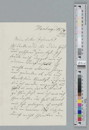Brief an Johannes Brahms
