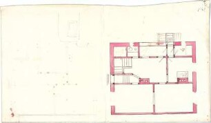 Thiersch, August ; Gebäude, Nebengebäude, Innenausstattung - unbestimmbare Einzelblätter - Außenbau (Grundriss)