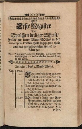 Das Erste Register Der Sprüchen heiliger Schrift/ [...].